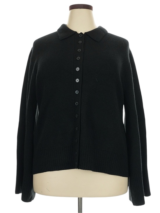 J. Crew Sweaters - J. Crew Milano Stitch Cinched Waist Cardigan Size 3X Black 100% Lambswool NWT